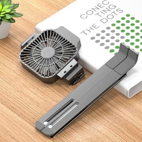 Portable Laptop Cooling Stand Fan Foldable Aluminum Alloy Notebook Cooler Pad Holder Adjustable for 17inch Tablet in Saudi Arabia