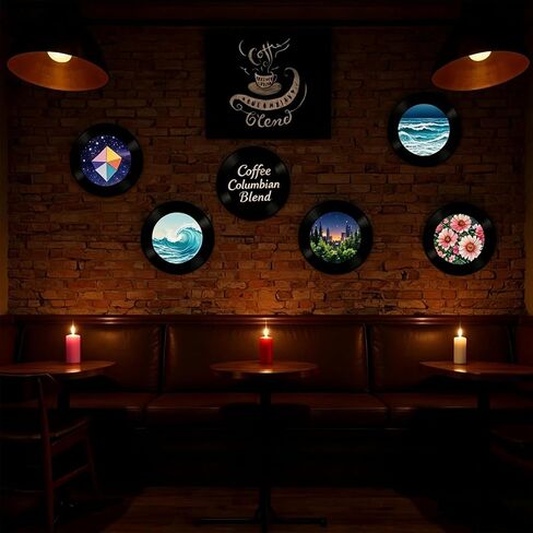 Ntwoiee 10Pcs 12 Inch Blank Vinyl Records, Fake Vintage Record Wall Decor, Faux Blank Vinyl Records for Aesthetic Room, Music Party, Home Studio & DIY Display Decoration in Kuwait