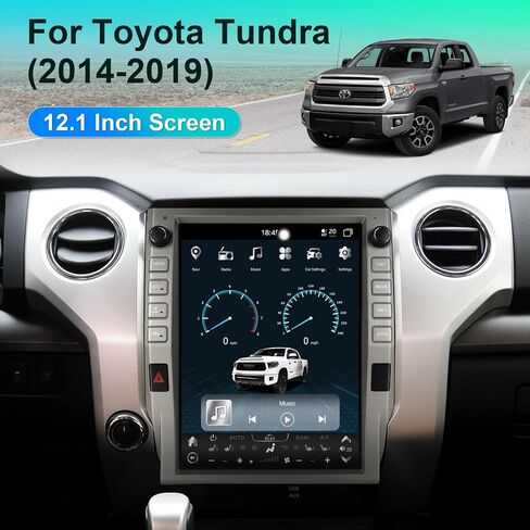 8 Cores 4+64G Android 12 Tundra Screen Upgrade, Car Radio Stereo for Toyota Tundra 2014-2019,12 inch Vertical Touchscreen Support Wireless CarPlay Android Auto GPS Bluetooth FM SWC in Kuwait