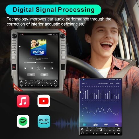 8 Cores 4+64G Android 12 Tundra Screen Upgrade, Car Radio Stereo for Toyota Tundra 2014-2019,12 inch Vertical Touchscreen Support Wireless CarPlay Android Auto GPS Bluetooth FM SWC in Kuwait