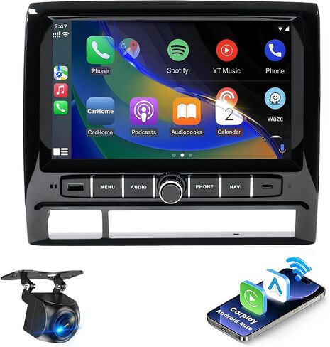 9 inch Car Radio Stereo Head Unit Upgrade for Toyota Tacoma 2005-2015 with Android13/5G WiFi/Wireless CarPlay/Android Auto/Touch Screen/GPS Navigation/Bluetooth/FM Radio/AHD Backup Camera(4G+64G) in Kuwait