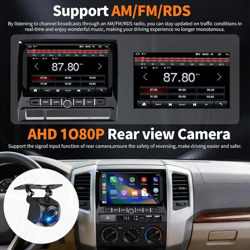 9 inch Car Radio Stereo Head Unit Upgrade for Toyota Tacoma 2005-2015 with Android13/5G WiFi/Wireless CarPlay/Android Auto/Touch Screen/GPS Navigation/Bluetooth/FM Radio/AHD Backup Camera(4G+64G) in Kuwait