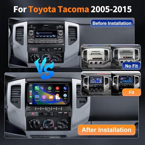9 inch Car Radio Stereo Head Unit Upgrade for Toyota Tacoma 2005-2015 with Android13/5G WiFi/Wireless CarPlay/Android Auto/Touch Screen/GPS Navigation/Bluetooth/FM Radio/AHD Backup Camera(4G+64G) in Kuwait