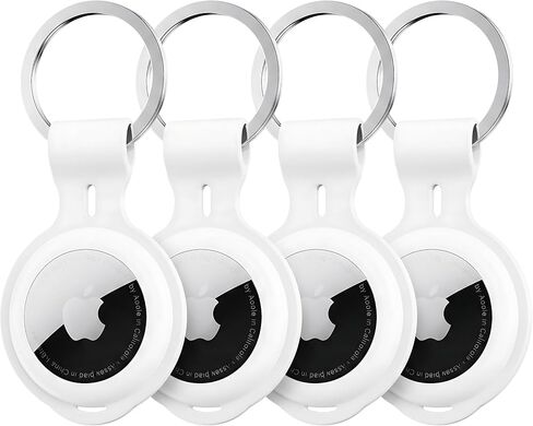 4 Pack for AirTag Holder Case Silicone Tracker Tags Keychain Waterproof Case Cover for Air Tag Holder GPS Finder Tracking Devices Item Finders Accessories Air tagHolder for keys Dogs Kids Bags Luggage in Kuwait