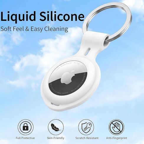 4 Pack for AirTag Holder Case Silicone Tracker Tags Keychain Waterproof Case Cover for Air Tag Holder GPS Finder Tracking Devices Item Finders Accessories Air tagHolder for keys Dogs Kids Bags Luggage in Kuwait