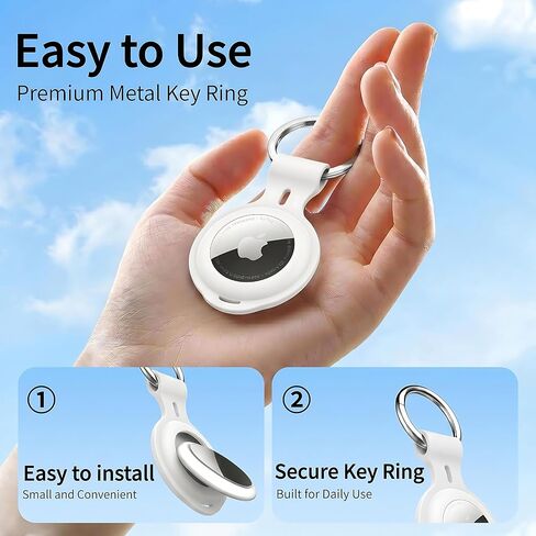 4 Pack for AirTag Holder Case Silicone Tracker Tags Keychain Waterproof Case Cover for Air Tag Holder GPS Finder Tracking Devices Item Finders Accessories Air tagHolder for keys Dogs Kids Bags Luggage in Kuwait