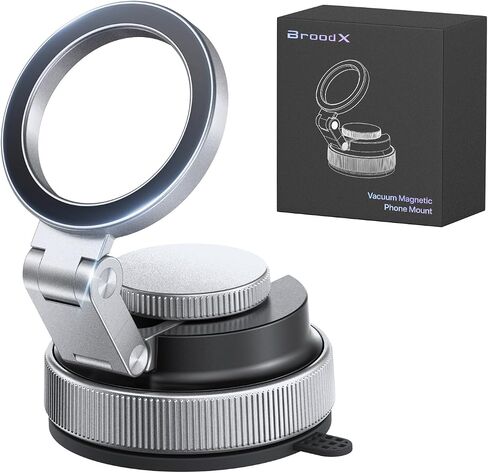 Broodx Magnetic Car Phone Holder, Strong Magnet Vacuum Suction Alloy Mount in Kuwait