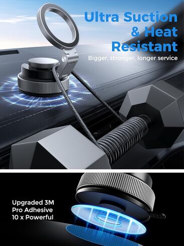 Broodx Magnetic Car Phone Holder, Strong Magnet Vacuum Suction Alloy Mount in Kuwait