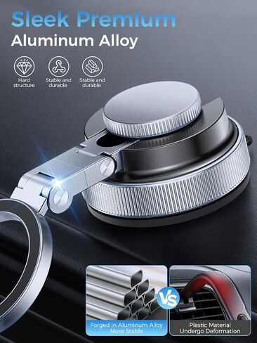 Broodx Magnetic Car Phone Holder, Strong Magnet Vacuum Suction Alloy Mount in Kuwait