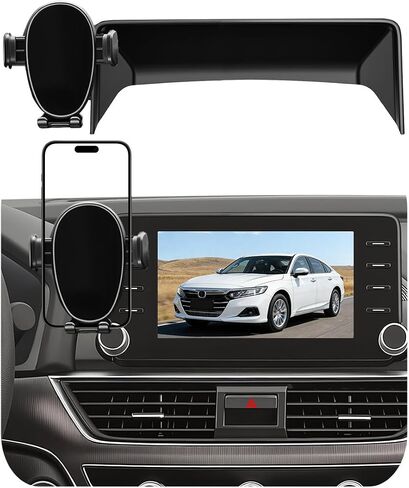 Phone Holder for Honda Accord (2018-2022 10th Gen, 8" Screen Only), 360 Phone Holder Rotating, Hands Free Mobile Holder, Car Mount for iPhone & Android, with Storage Box, Accord Interior Accessories in Kuwait