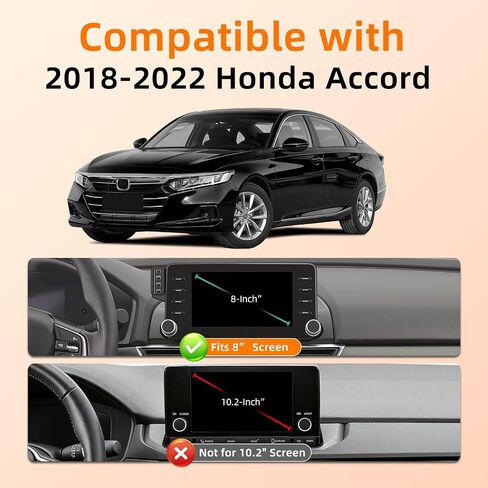 Phone Holder for Honda Accord (2018-2022 10th Gen, 8" Screen Only), 360 Phone Holder Rotating, Hands Free Mobile Holder, Car Mount for iPhone & Android, with Storage Box, Accord Interior Accessories in Kuwait