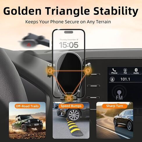 Phone Holder for Honda Accord (2018-2022 10th Gen, 8" Screen Only), 360 Phone Holder Rotating, Hands Free Mobile Holder, Car Mount for iPhone & Android, with Storage Box, Accord Interior Accessories in Kuwait