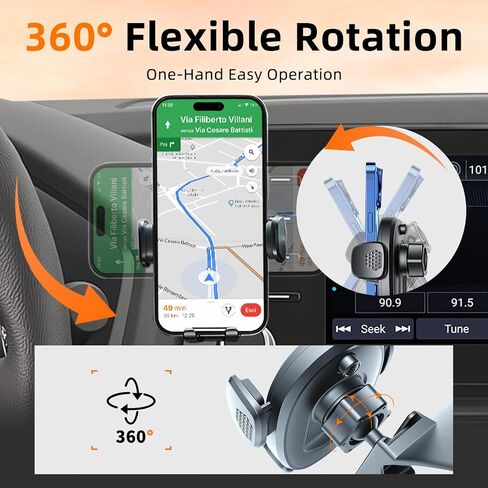 Phone Holder for Honda Accord (2018-2022 10th Gen, 8" Screen Only), 360 Phone Holder Rotating, Hands Free Mobile Holder, Car Mount for iPhone & Android, with Storage Box, Accord Interior Accessories in Kuwait