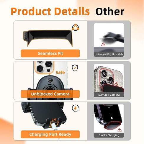 Phone Holder for Honda Accord (2018-2022 10th Gen, 8" Screen Only), 360 Phone Holder Rotating, Hands Free Mobile Holder, Car Mount for iPhone & Android, with Storage Box, Accord Interior Accessories in Kuwait