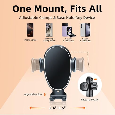 Phone Holder for Honda Accord (2018-2022 10th Gen, 8" Screen Only), 360 Phone Holder Rotating, Hands Free Mobile Holder, Car Mount for iPhone & Android, with Storage Box, Accord Interior Accessories in Kuwait