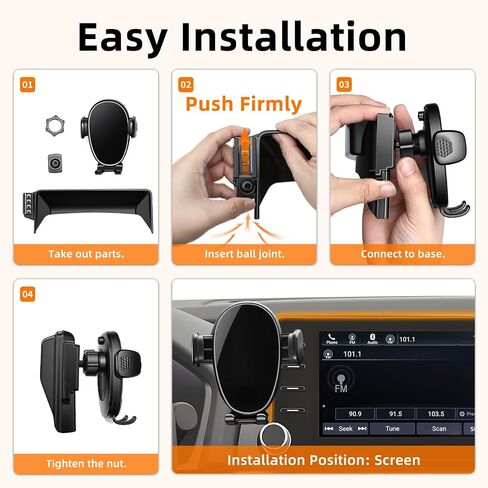 Phone Holder for Honda Accord (2018-2022 10th Gen, 8" Screen Only), 360 Phone Holder Rotating, Hands Free Mobile Holder, Car Mount for iPhone & Android, with Storage Box, Accord Interior Accessories in Kuwait