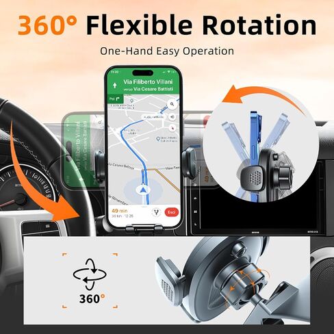 Car Phone Holder for Jeep Wrangler (2011-2016 2017),Dashboard Phone Mount,360 Phone Holder Rotating,Hands Free Mobile Holder,Car Mount for iPhone,Samsung & Android,2015 Wrangler Interior Accessories in Saudi Arabia