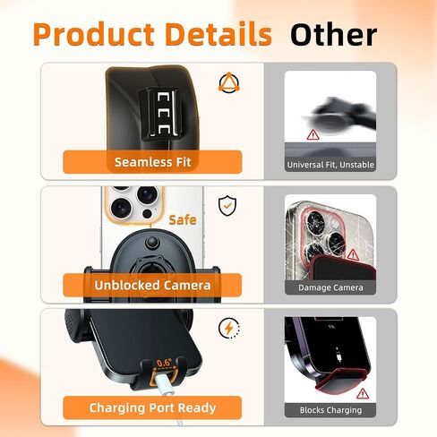 Car Phone Holder for Jeep Wrangler (2011-2016 2017),Dashboard Phone Mount,360 Phone Holder Rotating,Hands Free Mobile Holder,Car Mount for iPhone,Samsung & Android,2015 Wrangler Interior Accessories in Saudi Arabia