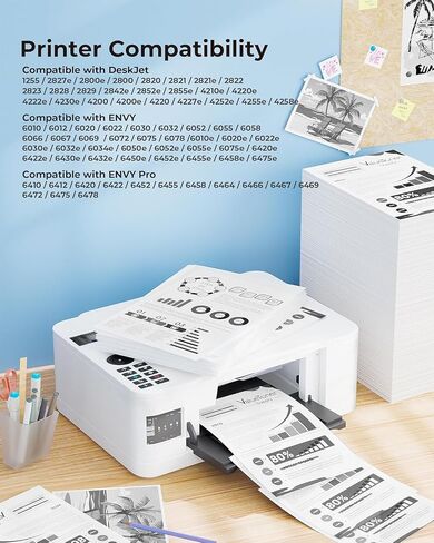 67XL 67 Ink (2 Black) for HP Ink 67 XL High Yield for HP 67XL Black Ink Cartridge for DeskJet 2855e 2852e 2800e 4255e 4200 4200e 4252e 4258e Envy 6055e 6055 6052e 6542e 6458e in Kuwait
