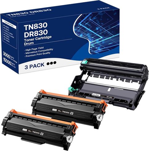WEAREC TN830XL Toner Cartridge and DR830 Drum Unit Replacement for Brother TN830XL DR-830 TN830 Work with HL-L2405W HL-L2400D HL-L2460DW HL-L2465DW HL-L2480DW DCP-L2640DW MFC-L2820DWXL Printer in Kuwait