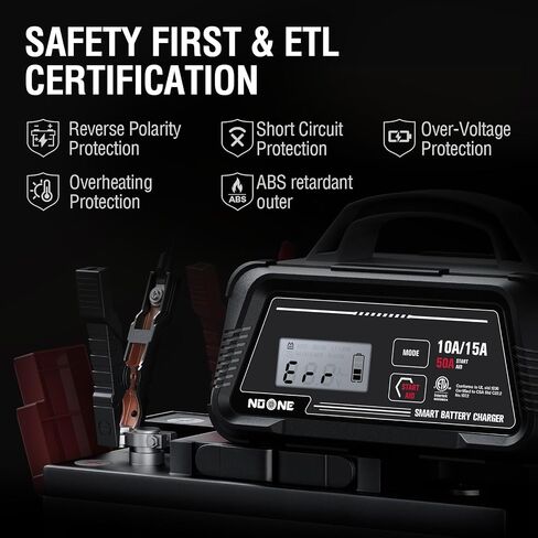 NOONE 10A/15A Smart Battery Charger - 6V/12V Fully Automatic Maintainer in Kuwait