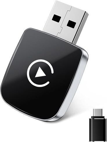 CarPlay Adapter for iPhone, Wireless Car Play Adapter, Converts OEM Wired Apple CarPlay to Wireless, Extension USB & USB-C/Type-C, Low Latency in Kuwait
