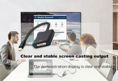 Mini DisplayPort to DVI Adapter (Mini DP to DVI) in Black - Thunderbolt and Thunderbolt 2 Port Compatible in Saudi Arabia