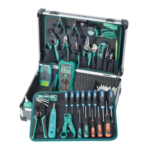 Pro'skit Taiwan Quality PK-1938M4 Professional Telecom & Networking Tool Kit Computer & Networking Surveillance System Installation & MaintenanceWith MT-7063 & MT-8001(PK-1938M4), Blue, EC-PK-1938M4 in Saudi Arabia