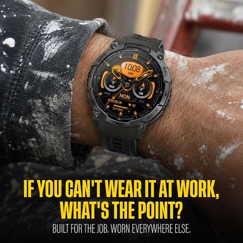 ALPHAGEAR Delta Series 2 Smartwatch for Men, Tactical Rugged Smart Watch, 1.43" AMOLED Display, 530mAh 21-Day Battery, Bluetooth Calling, Built-in Flashlight, 3 ATM Water Resistant, Android iPhone in Kuwait