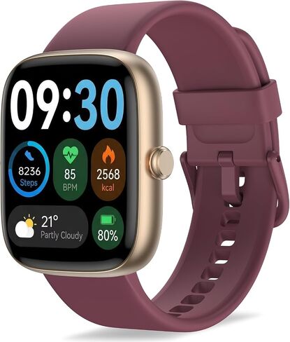 Smart Watch for Women, 1.83" HD Touchscreen Fitness Tracker, Bluetooth Calling, 110+ Sports Modes, Heart Rate SpO2 Sleep Monitor, DIY Dial, IP67 Waterproof, Compatible with Android & iOS in Kuwait