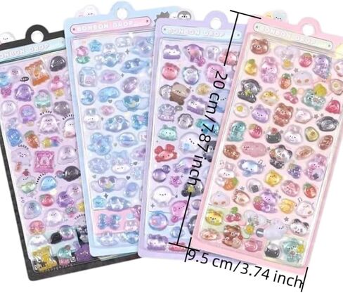 1Pack Kawaii Jade Rabbit 3D Puffy Tiny Deco Bubble Stickers in Kuwait