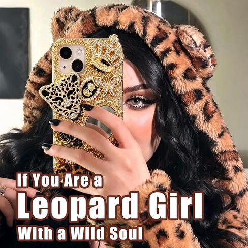 Leopard Print Junk Phone Case Charms Kit, For Leopard Girl with Wild Soul in Kuwait