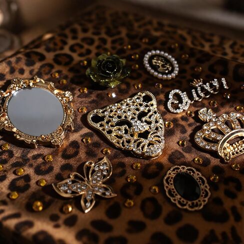 Leopard Print Junk Phone Case Charms Kit, For Leopard Girl with Wild Soul in Kuwait