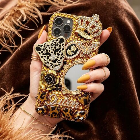 Leopard Print Junk Phone Case Charms Kit, For Leopard Girl with Wild Soul in Kuwait