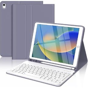 iPad 10.2 inch Case with Keyboard, Detachable Bluetooth Keyboard with 7 Color Backlit, Slim Folio Smart Cover with Pencil Holder for iPad 9th/8th/7th Gen/iPad Pro 10.5"/iPad Air 3rd Gen Black in Kuwait