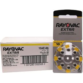Rayovac Extra Hearing Aid Batteries, Size 10 (80 Total Batteries) in Saudi Arabia
