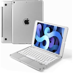Premium Bluetooth Keyboard Case for iPad 10.2/10.5 with Touchpad Mouse, Sturdy Hard Shell Protection, Smart Wireless Keyboard Case 360° Full Protection Cover (Rose Gold) in Saudi Arabia