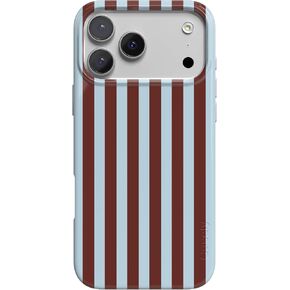 Casely iPhone 17 Pro Max Case | Sunday in Brooklyn | Chocolate Blue Stripes | Compatible with MagSafe | Classic Ultra Slim Design in Kuwait