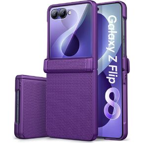 Vihibii for Samsung Galaxy Z Flip 8 Case with Hinge Protection, Black in Kuwait
