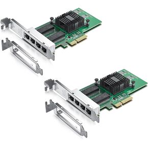 Gigabit Dual NIC with Intel 82576 Chip, 1Gb Network Card Compare to Intel E1G42ET NIC, 2 RJ45 Ports, PCI Express 2.1 X1, Ethernet Card with Low Profile for Windows/Windows Server/Linux in Kuwait