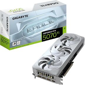 Gigabyte GeForce RTX 5070 Ti Eagle OC ICE SFF 16G Graphics Card - 16GB GDDR7, 256bit, PCI-E 5.0, 2542 MHz Core Clock, 3 x DP 2.1a, 1 x HDMI 2.1b, NVIDIA DLSS 4, GV-N507TEAGLEOC ICE-16GD in Kuwait