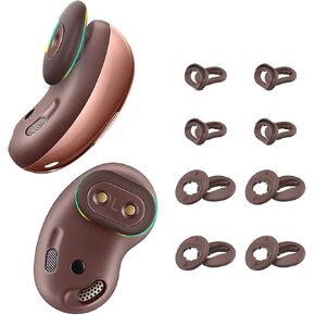 [8 Pairs] for Galaxy Buds Live Ear Tips - Anti-Slip/Dust Silicone Ear Cushion Accessories - S/L (Rose Gold) in Kuwait