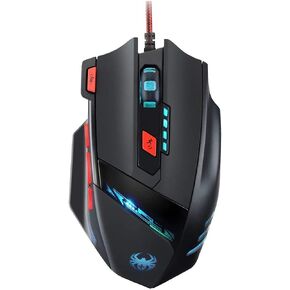 zelotes Gaming Mouse with 8 Programmable Buttons,9200DPI Optical Wired Ergonomic Mouse, USB Corded Computer Gaming Mice for PC, Laptop,Mac, Black in Saudi Arabia
