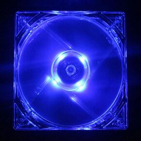 PC Computer CPU Fan 80mm Cooling with Led Light 8025 8cm Silent 12V LED Luminous Chassis Molex 4D Plug Axial Fan 80(Blue) in Kuwait