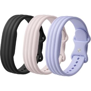 3 Pack Silicone Sport Bands Compatible with Google Fitbit Air Active Band for Women Men, Soft Waterproof Breathable Strap for Fitbit Air in Kuwait