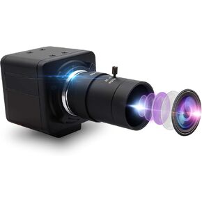 5MP USB Camera with 5-50mm Varifocal Lens, 10X Optical Zoom, Industrial Camera with Aluminum Mini Box, HD 2592X1944 Webcam, Aptina MI5100 Sensor, Plug and Play for Android Windows Linux Mac in Kuwait