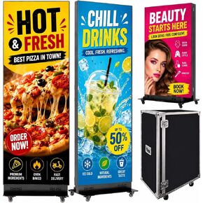 80 Inch LED Screen Poster, P1.86 Spliceable Digital Signage Display, GOB LED Poster Display with Flight Case, Commercial Advertising Display for Events, Rentals and Weddings, WiFi/USB/HDMI in Saudi Arabia