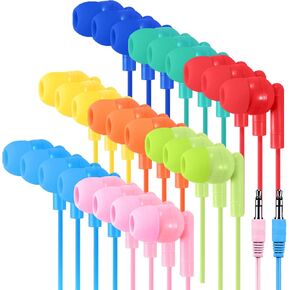 10 Pack Bulk Kids Earbuds for School Classroom Children, Wired in-Ear Headphones 3.5mm Affordable Earphones for Student Boys Girls Toddler Teen and Adult (Mixed Colors) in Saudi Arabia