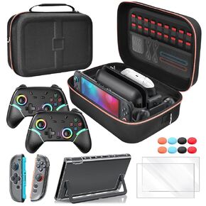 Switch 2 Accessories Bundle, 22 in 1 Game Kits, Hard Shell Carrying Case in Kuwait