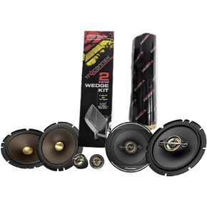 Car Audio Speaker Bundle 6.5" 2-Way Pioneer TS-A653CH Component Speakers and 6.5" 4-Way TS-A1681F Coaxial Speakers with Wedge Sound Dampening Material in Saudi Arabia